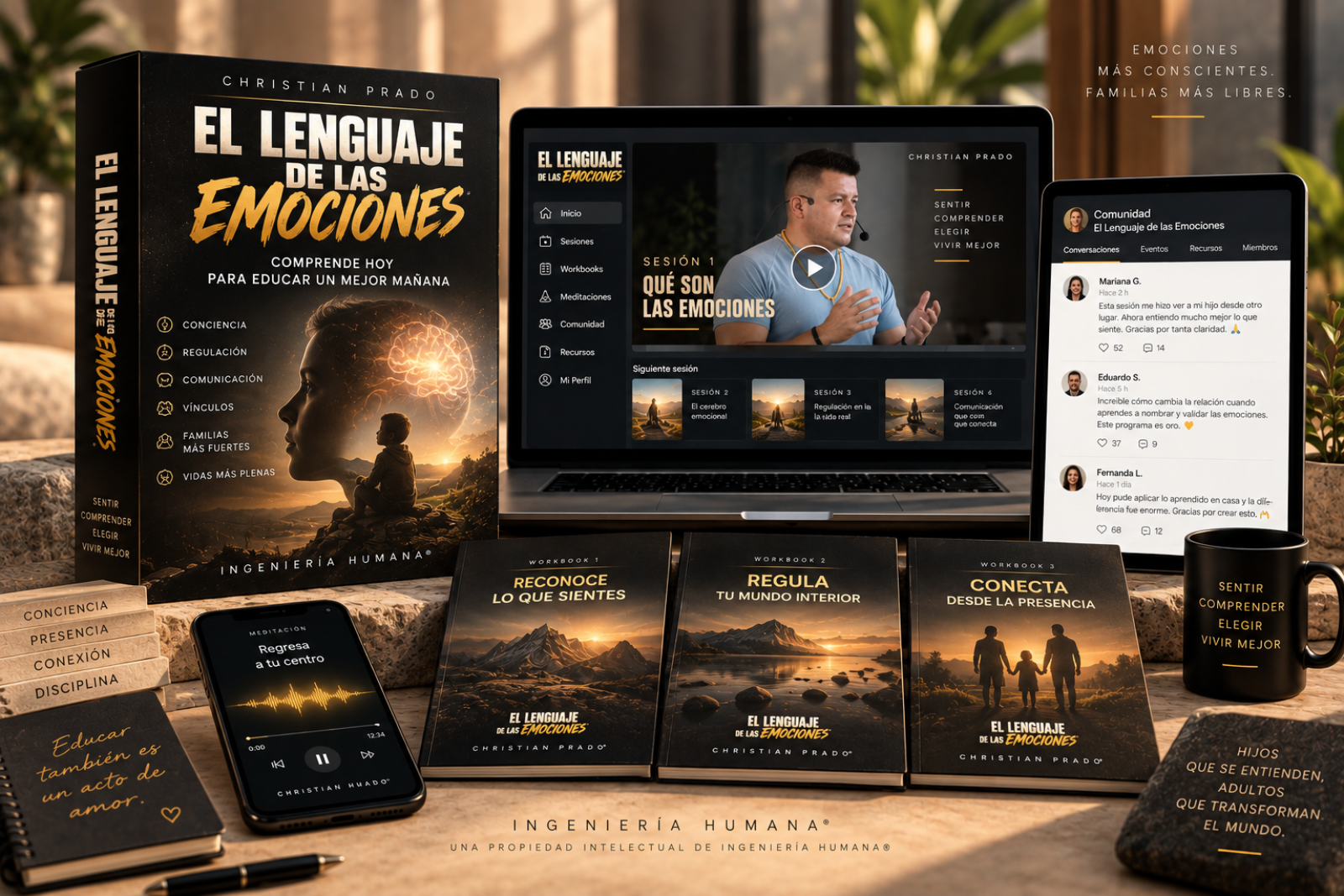 El Lenguaje de las Emociones: libro, workbooks, meditaciones, plataforma y comunidad